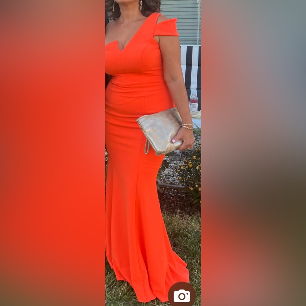 One shoulder Orange Dress Long! PROM